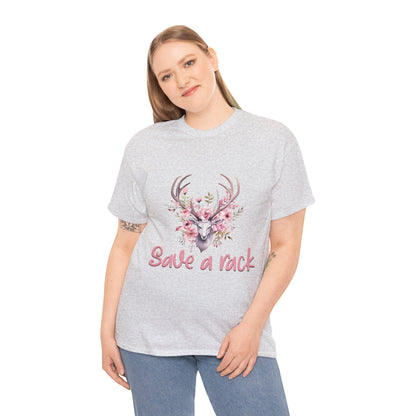 Save a Rack Deer Breast Cancer Short Sleeve Tee