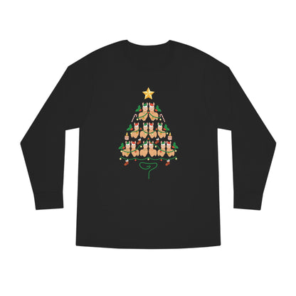 Llama Christmas Tree Christmas Long Sleeve Tee