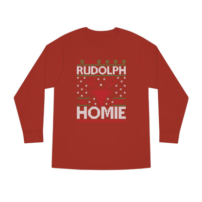 Rudolph is My Homie Christmas Ugly Sweater Long Sleeve T-shirt