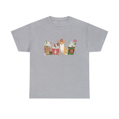 Chihuahua Dog Latte Christmas Short Sleeve Tee