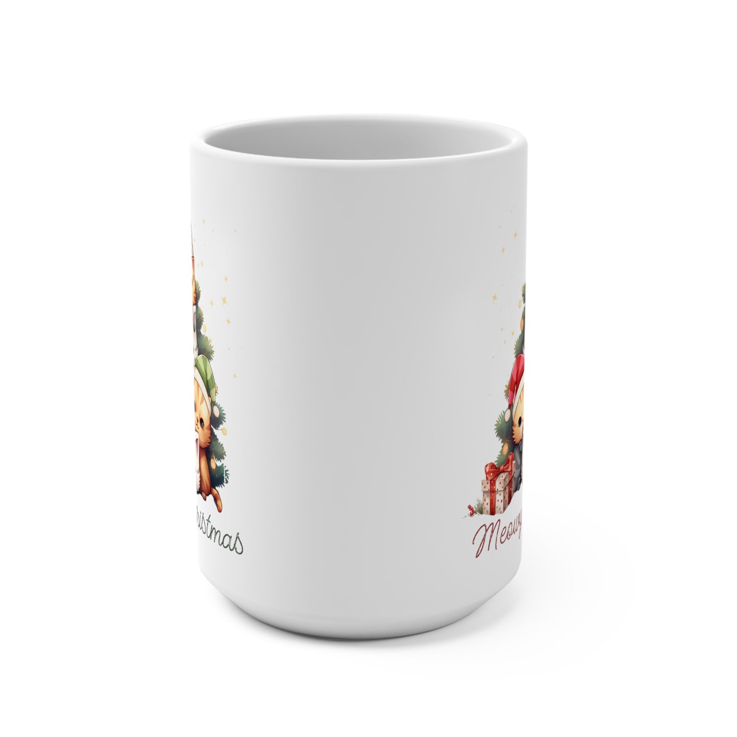 Meowy Christmas Cats Mug 15oz