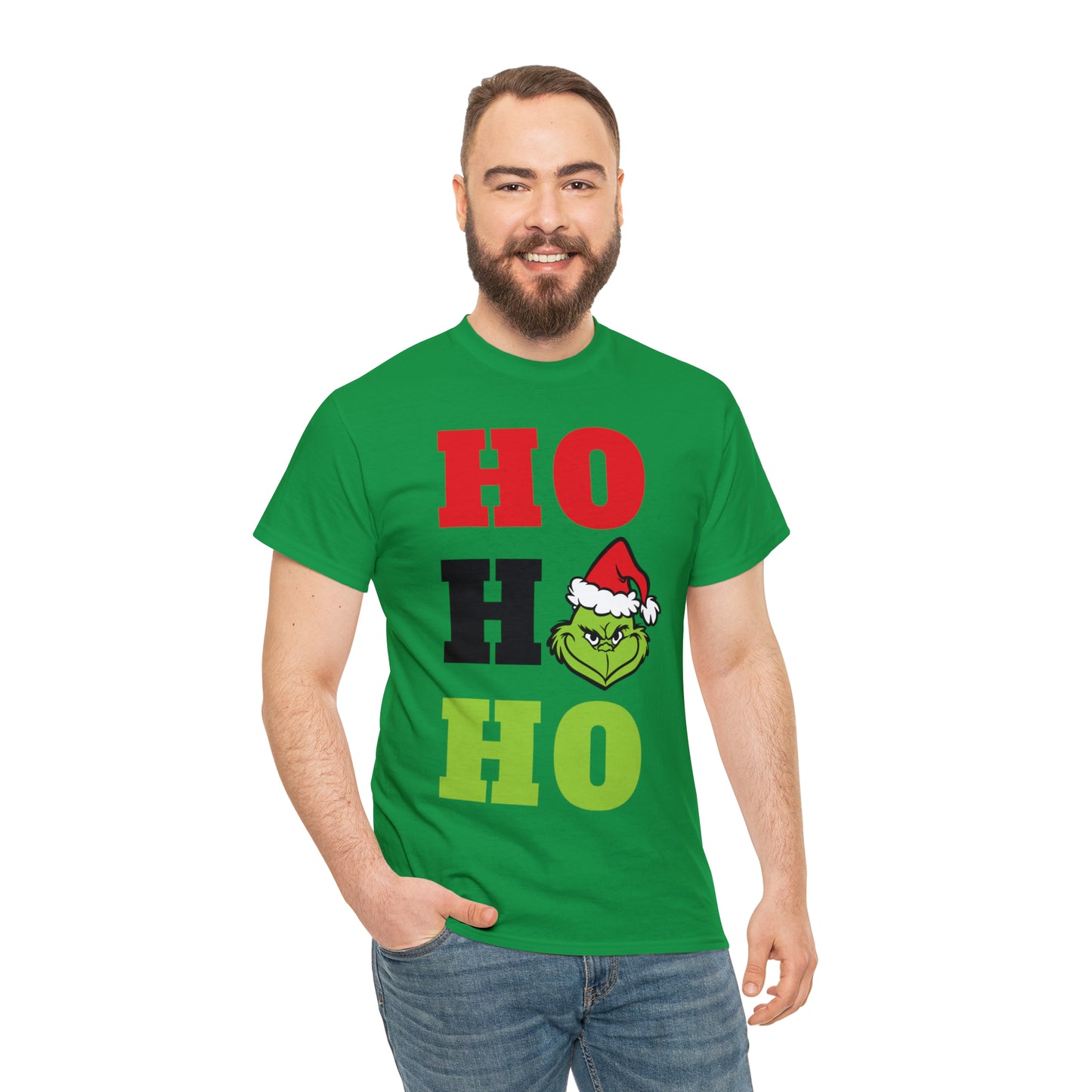 Grinch Ho Ho Ho Christmas Short Sleeve Tee