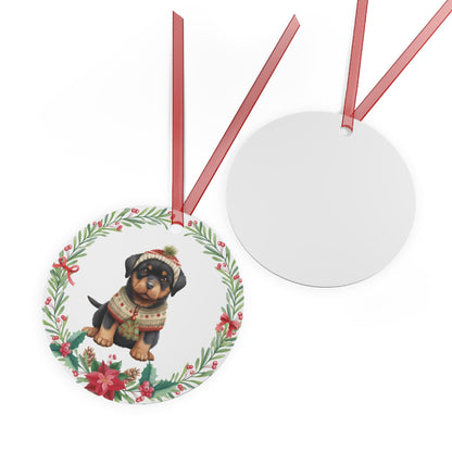 Rottweiler Dog in Sweater Ornament