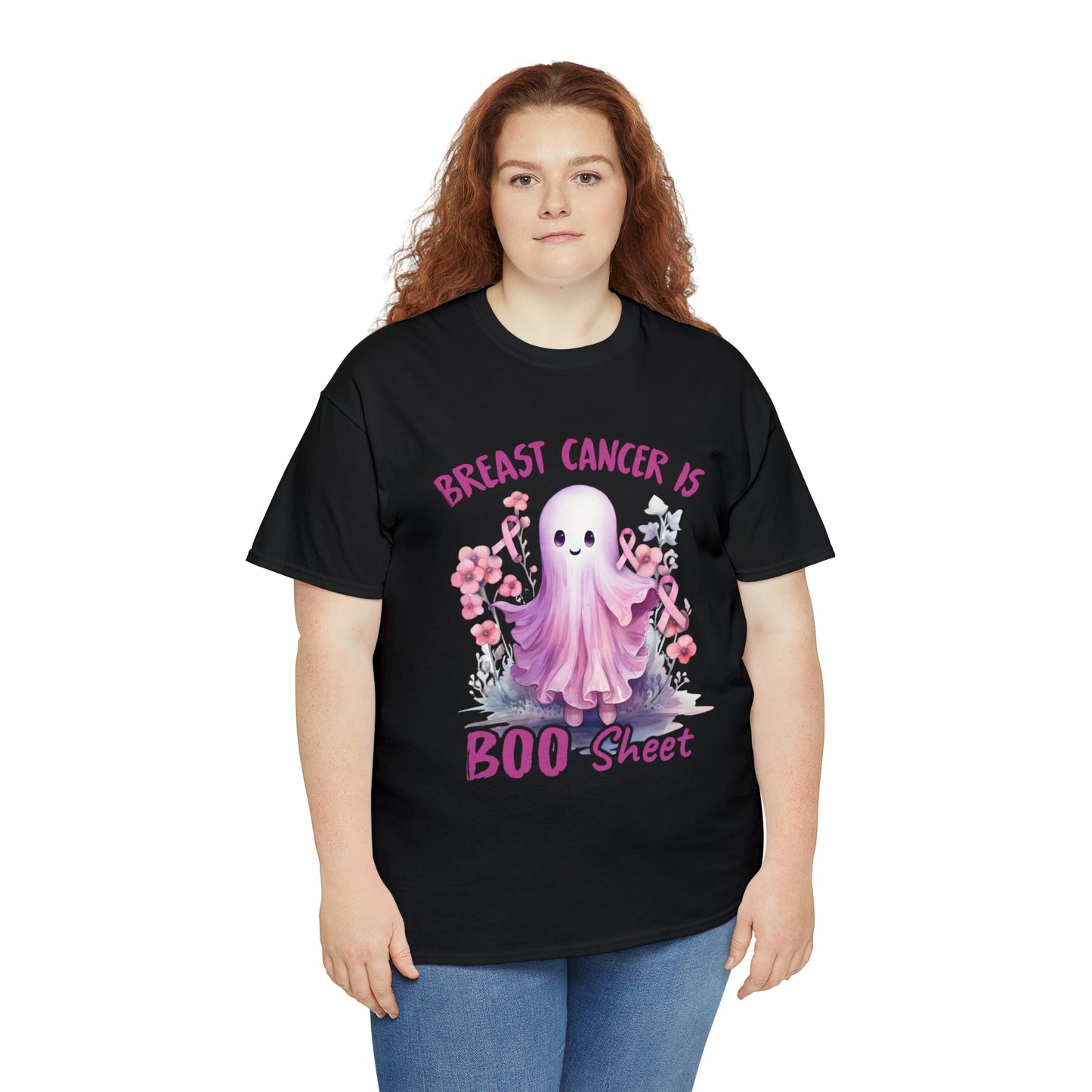 Breast Cancer Is Boo Sheet Halloween Short Sleeve Tee