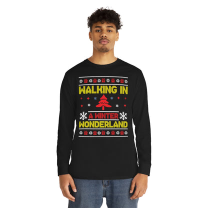 Walking in a Winter Wonderland Christmas Ugly Sweater Long Sleeve T-shirt