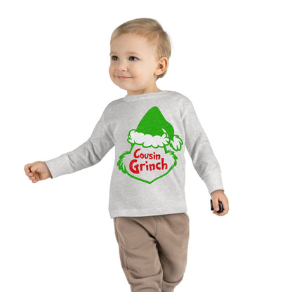 Cousin Grinch Christmas Toddler Long Sleeve Tee
