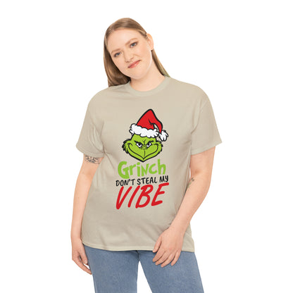 Grinch Don't Kill My Vibe Design 2 Christmas Short Sleeve Tee