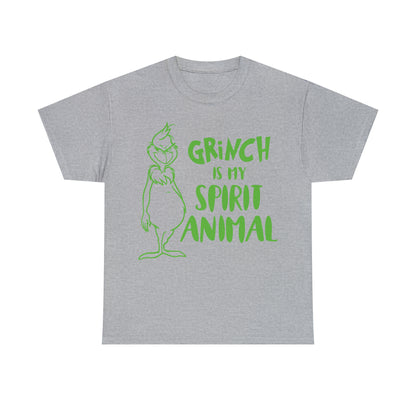 Grinch is My Spirit Animal Christmas Short Sleeve Tee