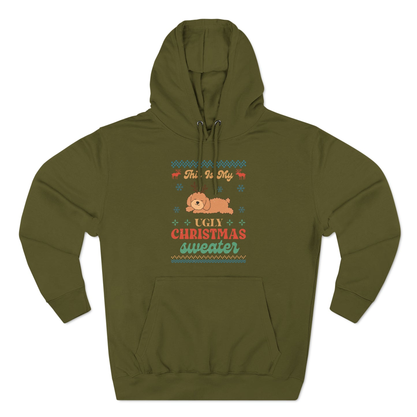 Poodle Doodle This is My Ugly Christmas Sweater Pullover Hoodie