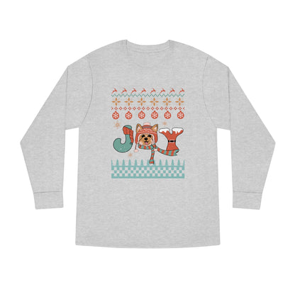 Joy Yorkshire Terrier Yorkie Dog Christmas Ugly Sweater Long Sleeve Tee