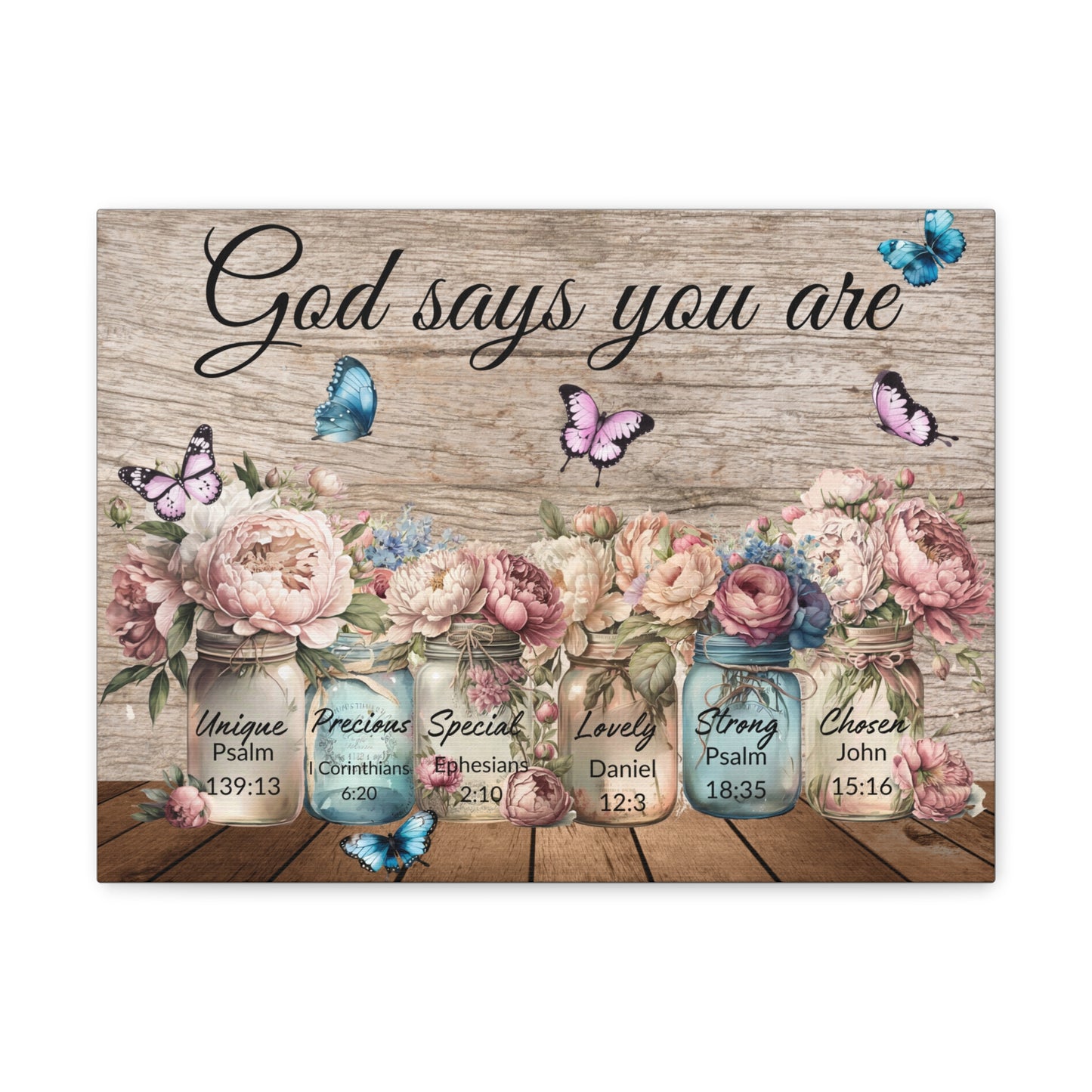 God Says You Are... Peonies Canvas