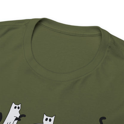 Ghost Cats Halloween Short Sleeve Tee