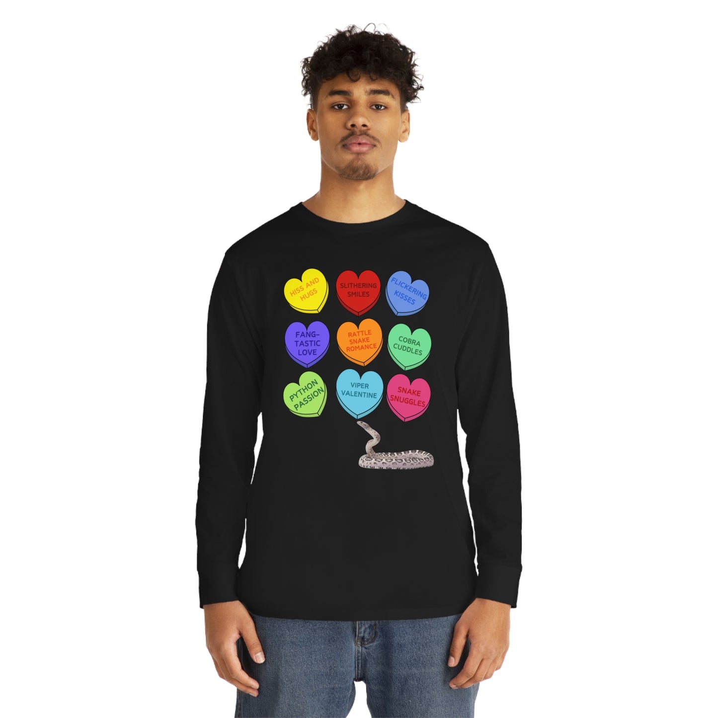 Snake Sweethearts Valentine Long Sleeve T-shirt