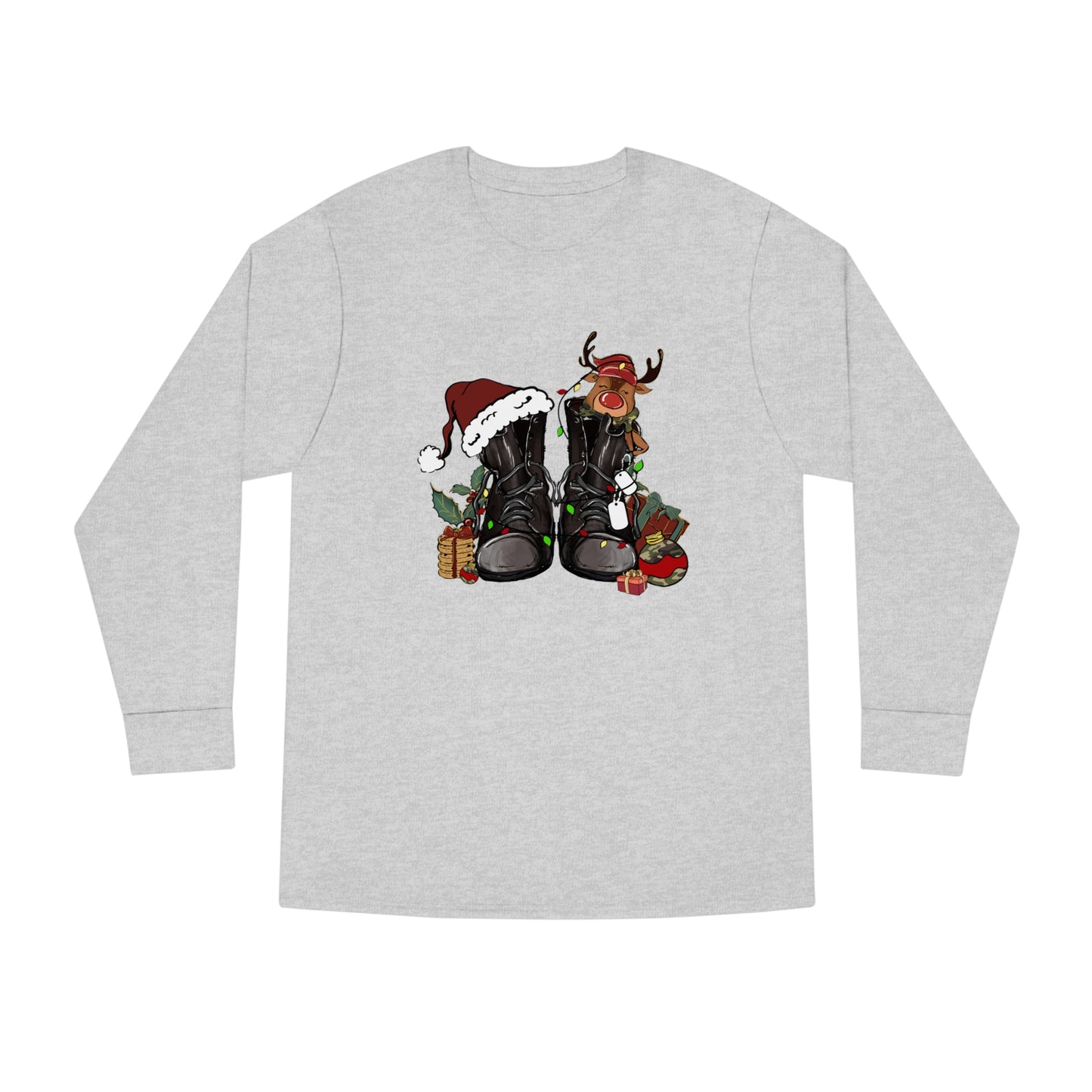 Military Boots Christmas Long Sleeve Tee