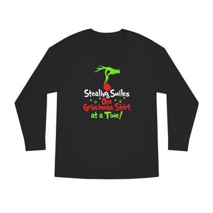 Stealing Smiles One Grinchmas Shirt At a Time! Christmas Long Sleeve T-shirt