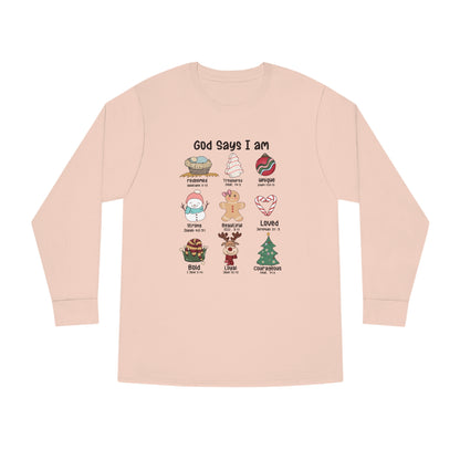 God Says I Am Christmas Long Sleeve T-shirt