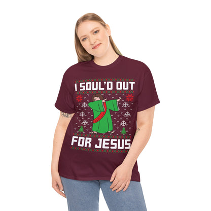 I Soul'd Out For Jesus Christmas Ugly Sweater Short Sleeve Tee