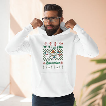 Chillin' With My Snowmies Snowmen Ugly Sweater Pullover Hoodie