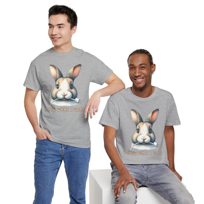 I Chew What I Want Rabbit Short Sleeve Tshirt