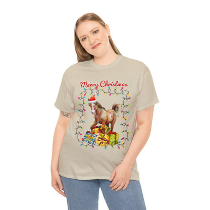 Merry Christmas Horse Christmas Short Sleeve Tee