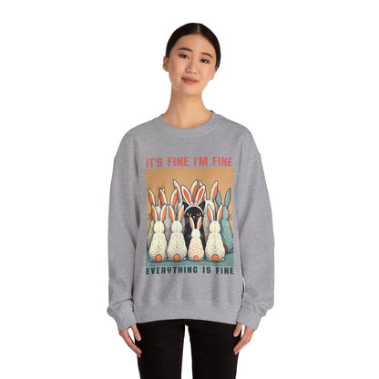Easter Cat I'm Fine Sweatshirt