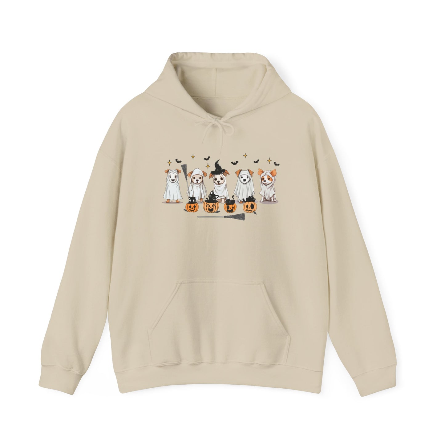 Puppy Ghosts Halloween Pullover Hoodie