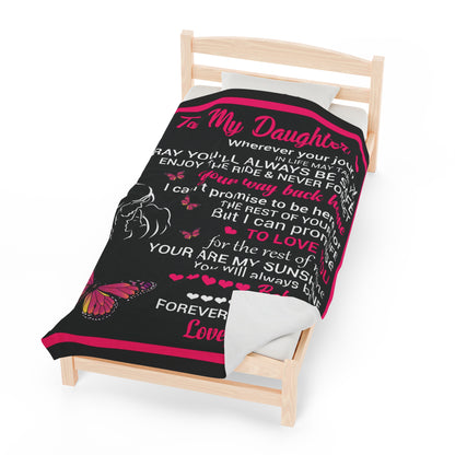 To My Daughter Wherever Your Journey In Life May Take You Love Mom Blanket