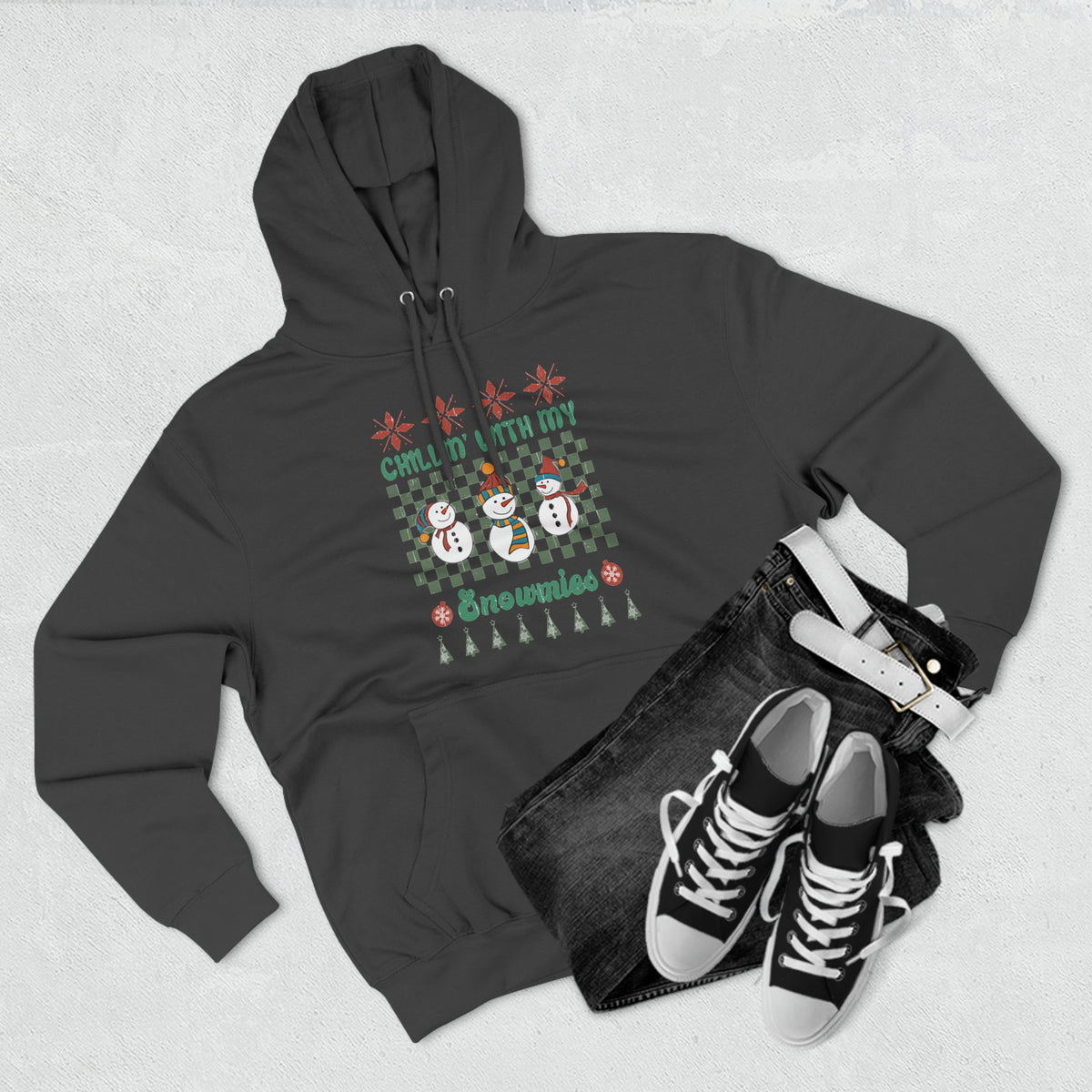 Chillin' With My Snowmies Snowmen Ugly Sweater Pullover Hoodie