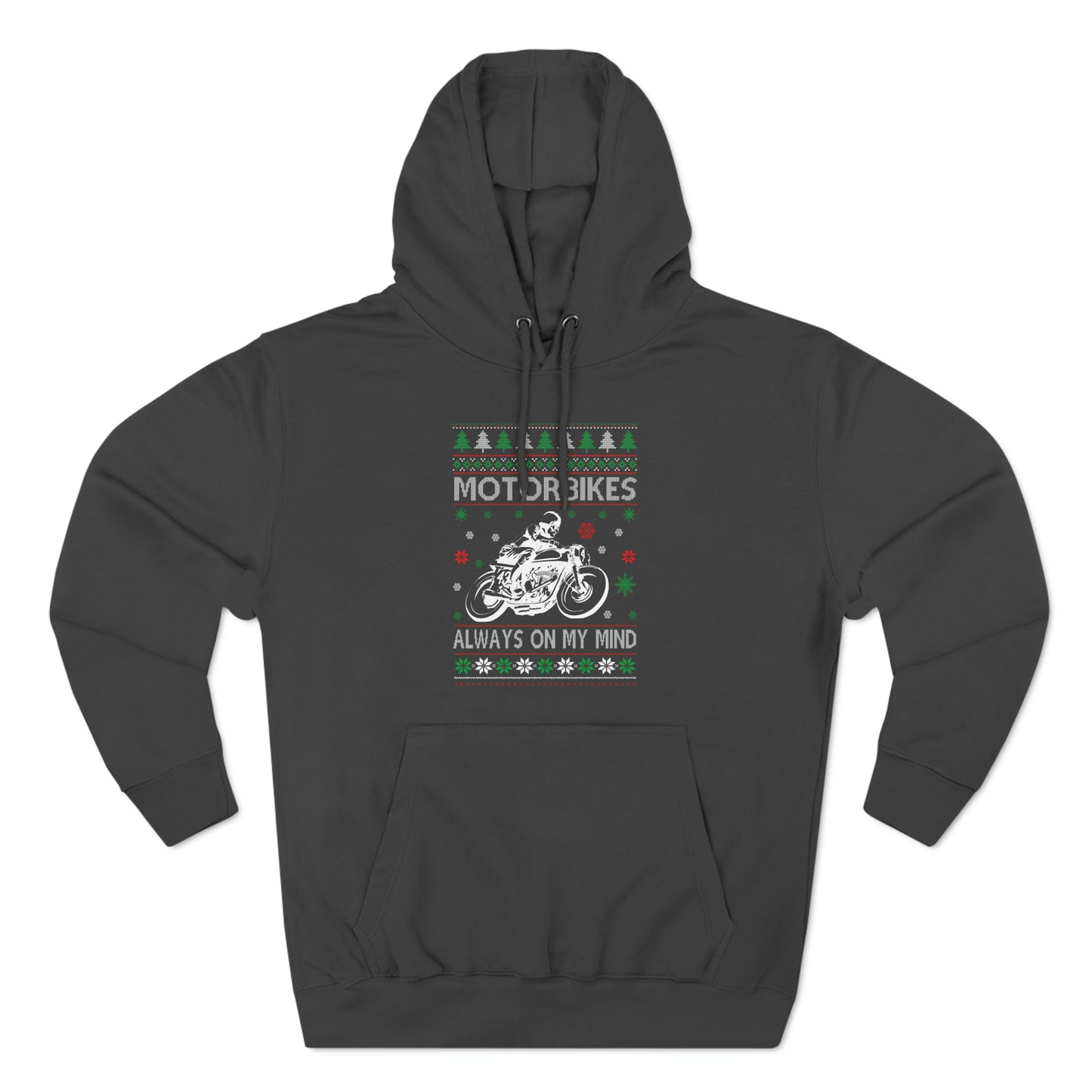 Motorbikes Always on My Mind Christmas Ugly Sweater Pullover Hoodie