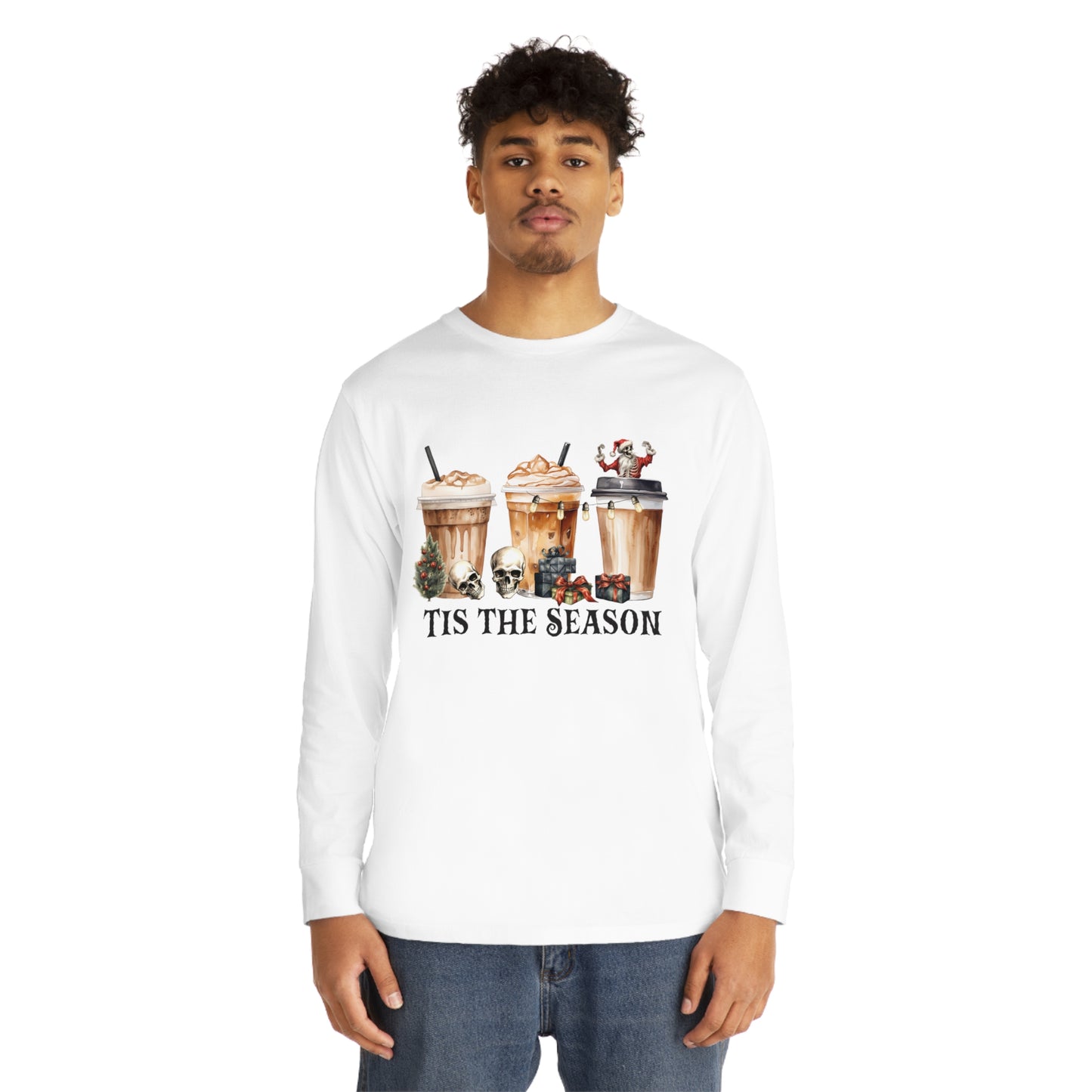 Skeleton Latte Christmas Long Sleeve Tee