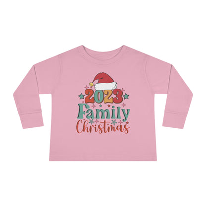 Family Christmas 2023 Toddler Long Sleeve Tee