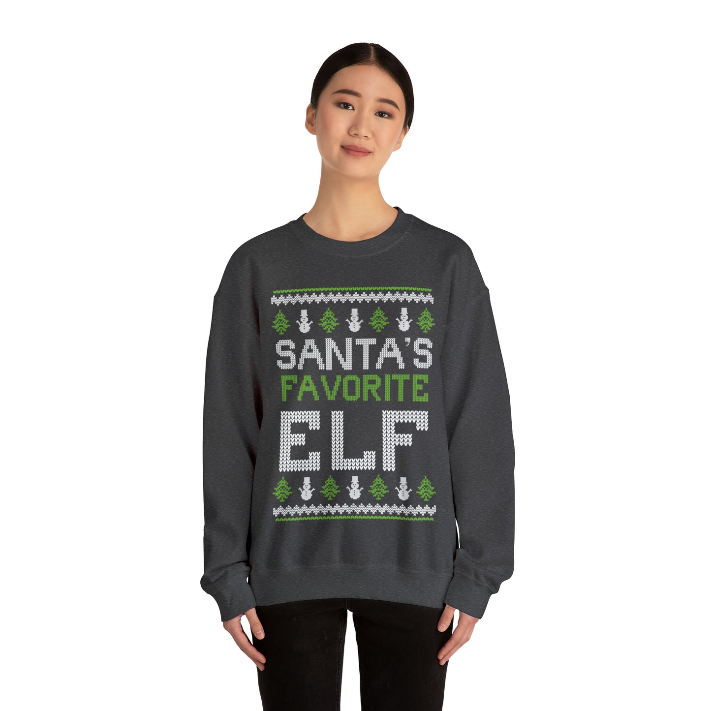 Santa's Favorite Elf Ugly Christmas Sweater Sweatshirt