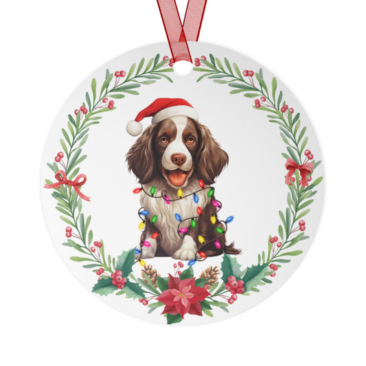 English Springer Spaniel Dog in Lights Ornament