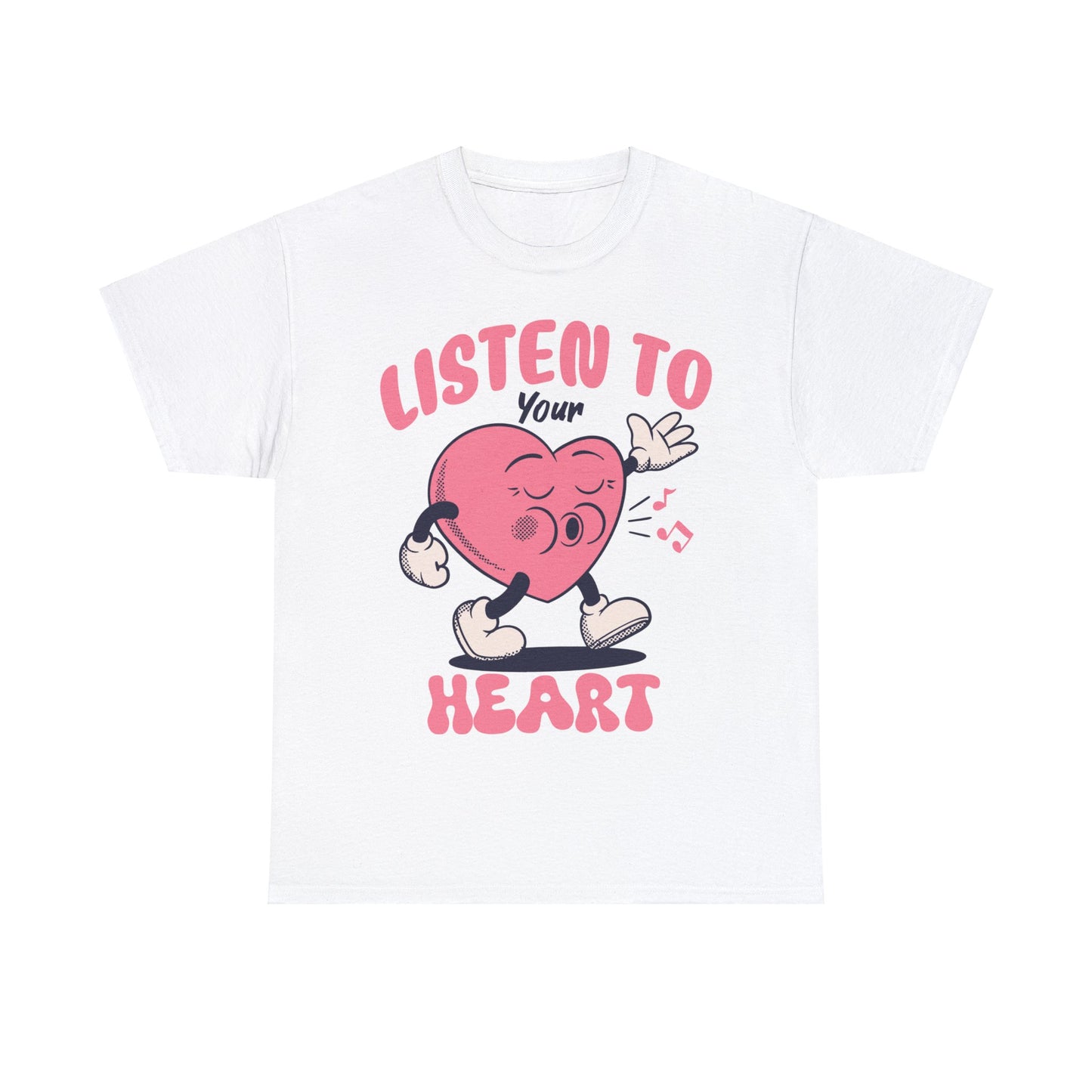 Listen To Your Heart Valentine Short Sleeve Tee