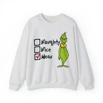 Naughty Nice Mean Grinch Christmas Sweatshirt
