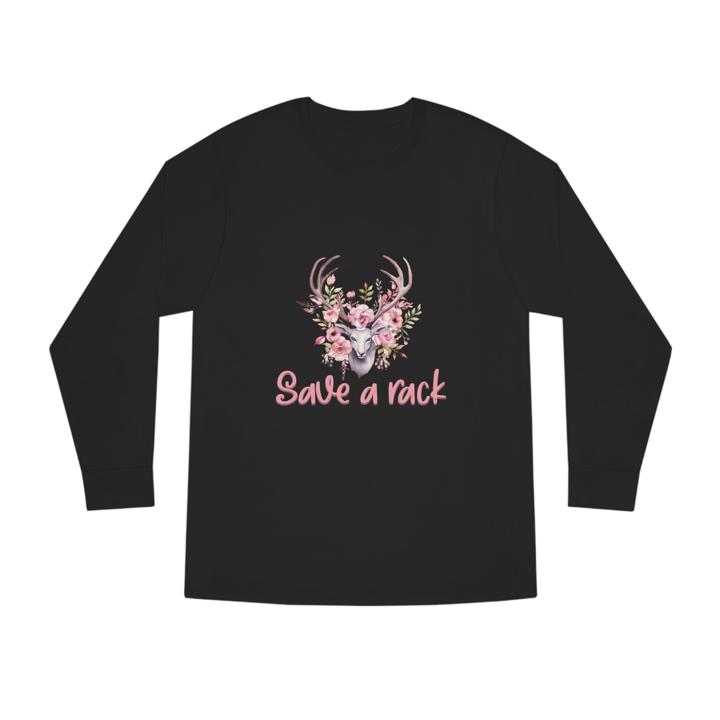 Save a Rack Deer Breast Cancer Long Sleeve T-shirt