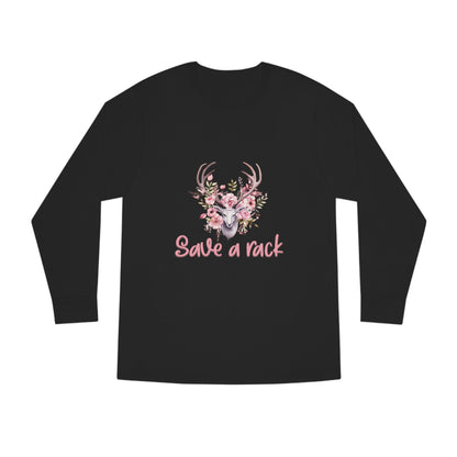 Save The Racks Big or Small Deer Breast Cancer Long Sleeve T-shirt