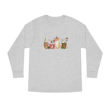 Chihuahua Dog Latte Christmas Long Sleeve Tee