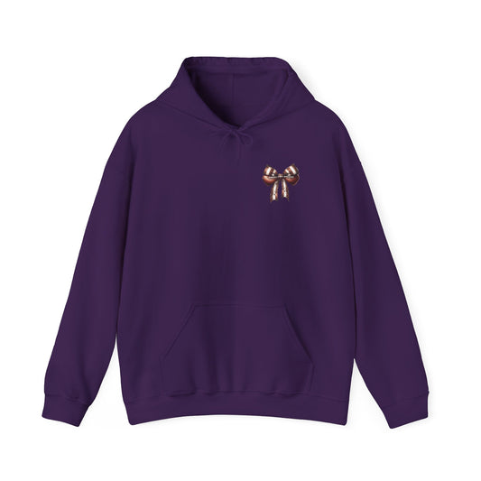 Football Game Day Hoodie Mom Dad Parent Football Lover Coquette BowsPullover