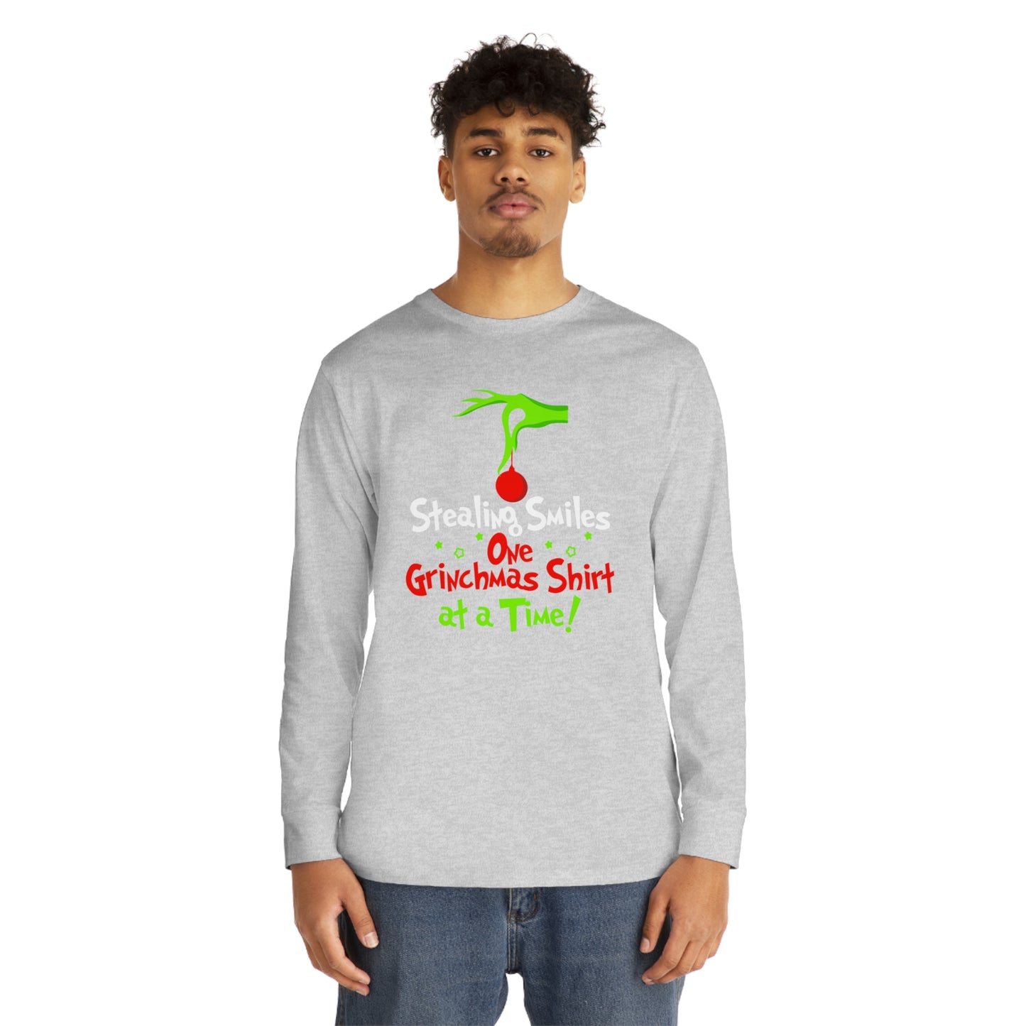 Stealing Smiles One Grinchmas Shirt At a Time! Christmas Long Sleeve T-shirt