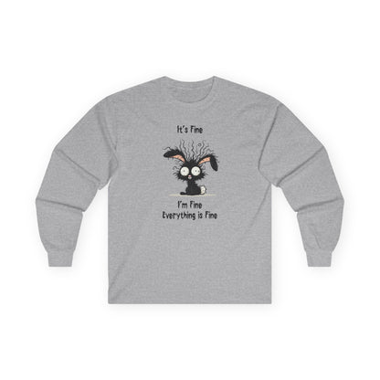 It's Fine I'm Fine Everything's Fine Rabbit Long Sleeve T-Shirt