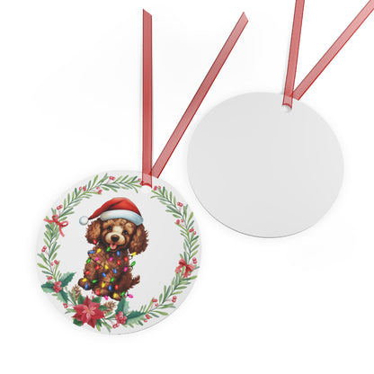 Poodle Dog in Lights Ornament