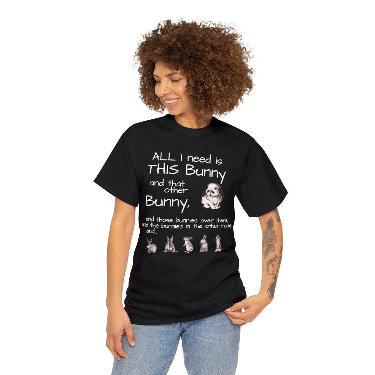 All The Bunnies Rabbit lover Unisex Heavy Cotton Tee