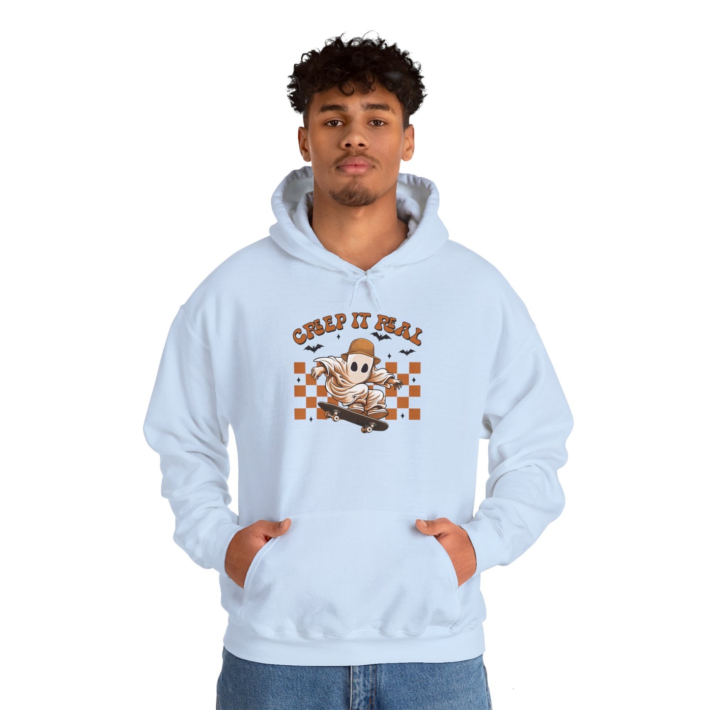 Creep It Real Ghost Halloween Pullover Hoodie