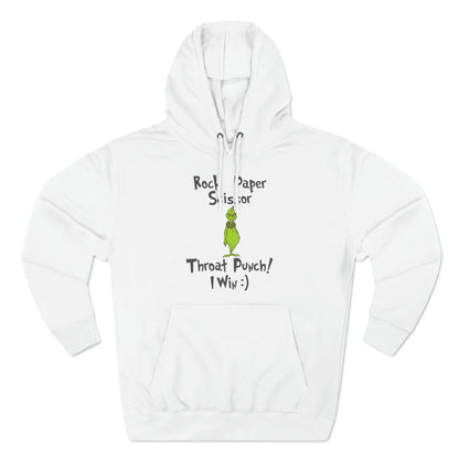 Rock, Paper, Scissors, Throat Punch. I Win! Grinch Christmas Pullover Hoodie