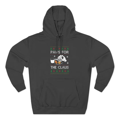 Paws for the Claus Christmas Ugly Sweater Pullover Hoodie