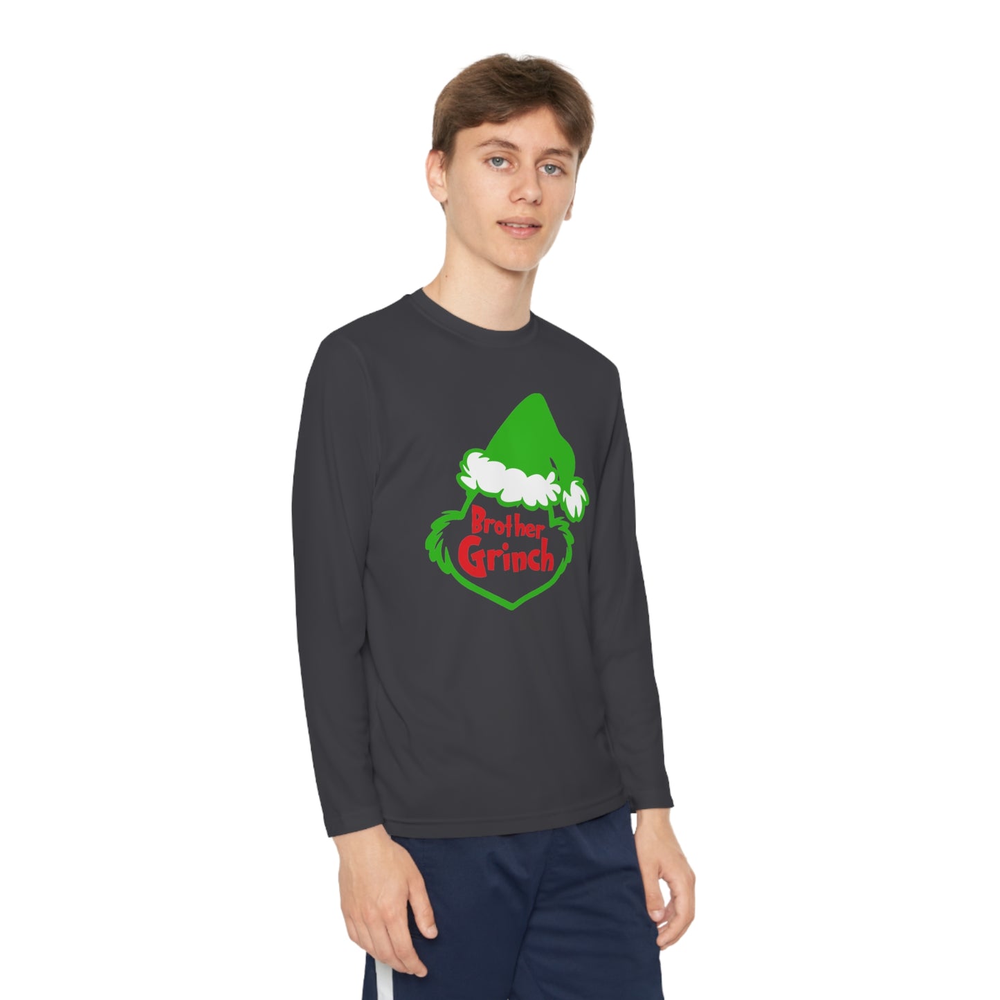 Brother Grinch Christmas Youth Long Sleeve Tee