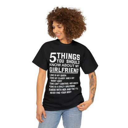 5 Things You Should Know My Girlfriend Short Sleeve Tee