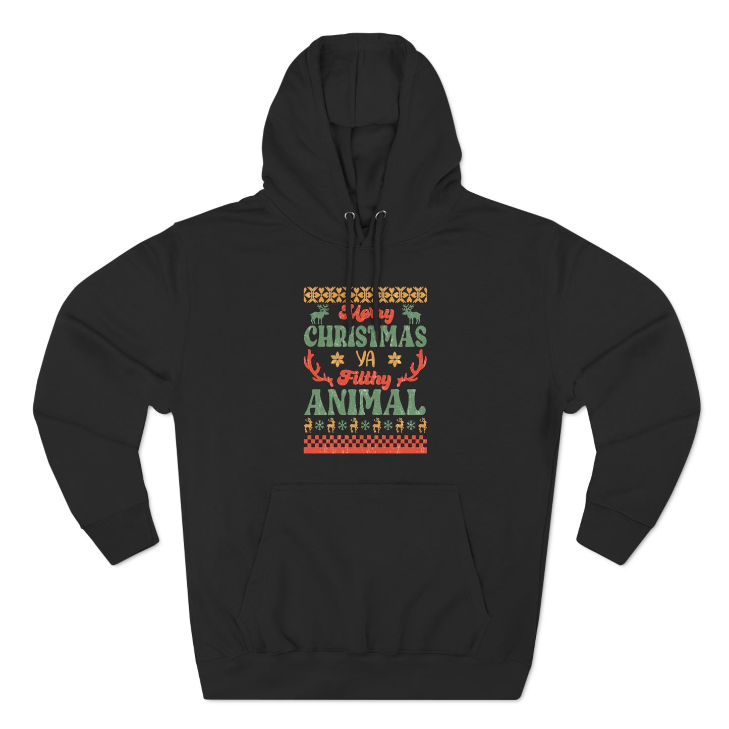 Merry Christmas Ya Filthy Animal Ugly Sweater Pullover Hoodie