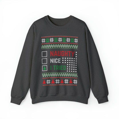 I Tried Christmas Ugly Sweater Sweatshirt